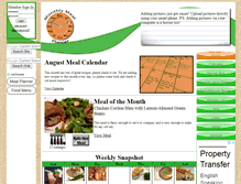 Tablet Screenshot of monthlymealplanner.com